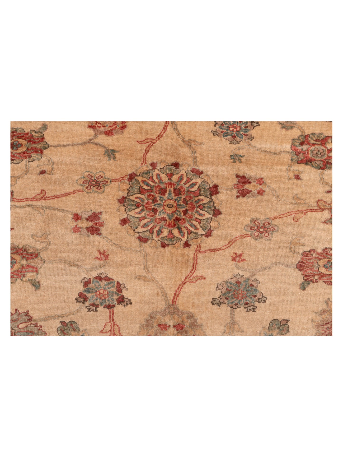 Antiqua Loom Beige Burgundy 6.10x9.9 Hand Knotted Rug