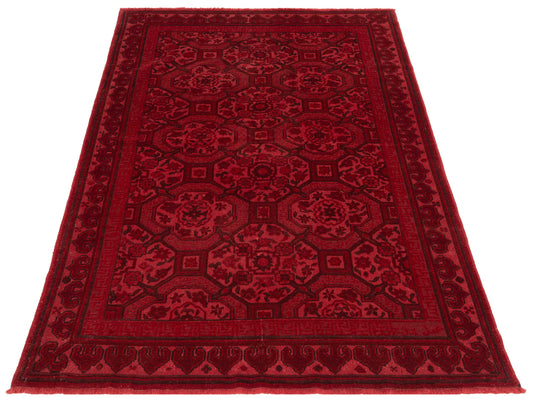 Vintage Red 5.8x8.3 Hand Knotted Rug