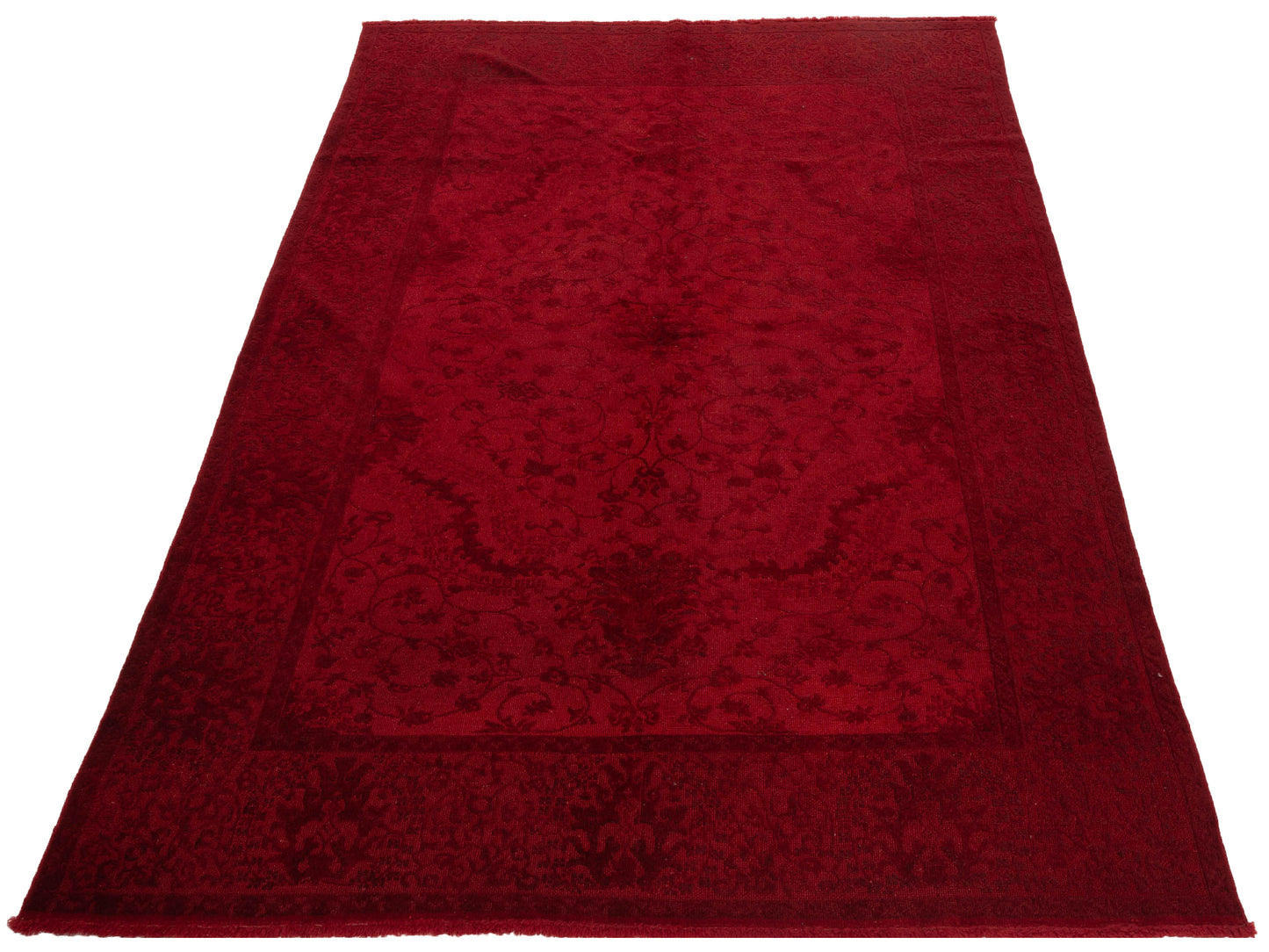 Vintage Red 6.10x9.3 Hand Knotted Rug