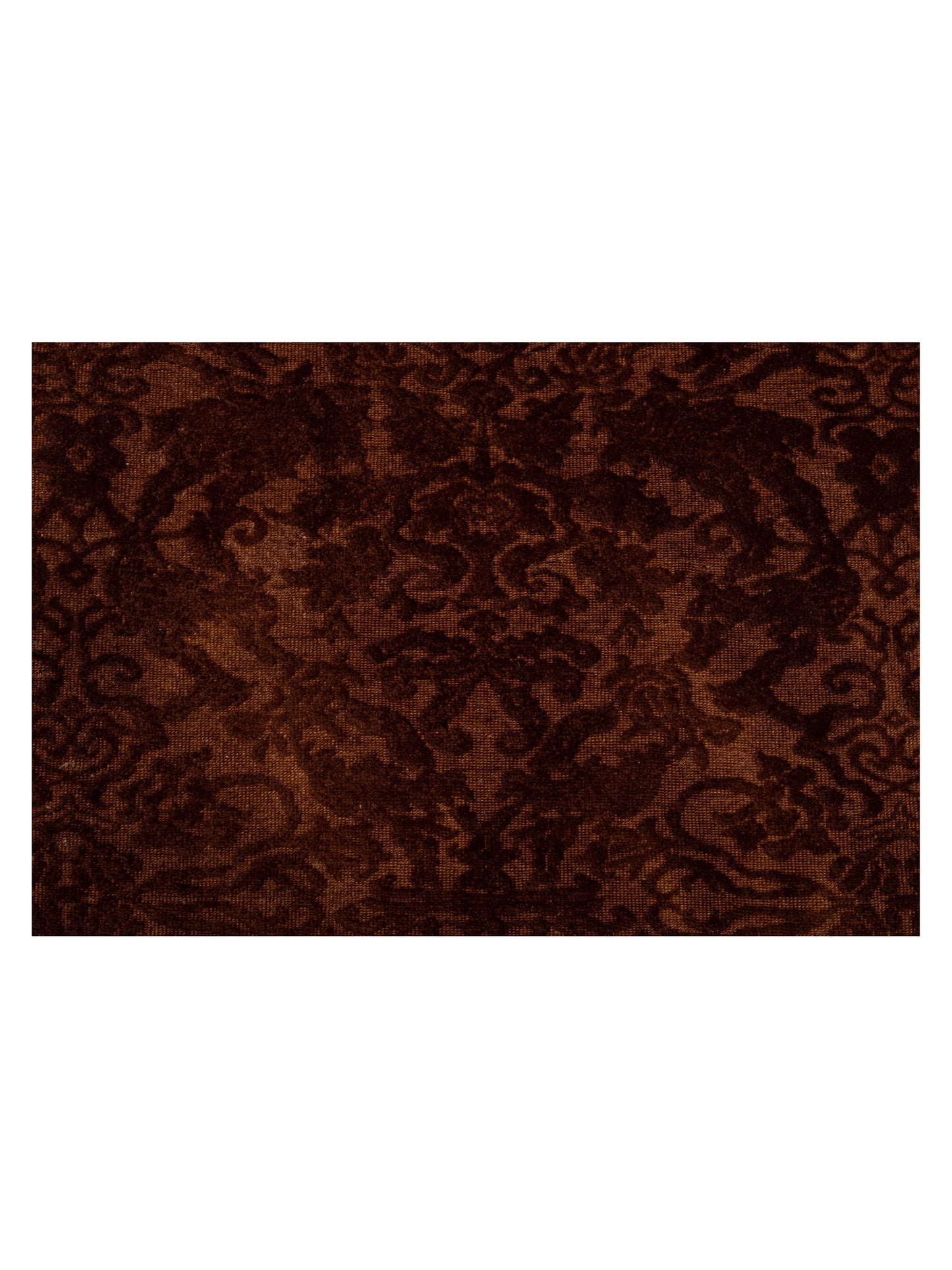 Vintage Dark Brown 8.3x10.1 Hand Knotted Rug