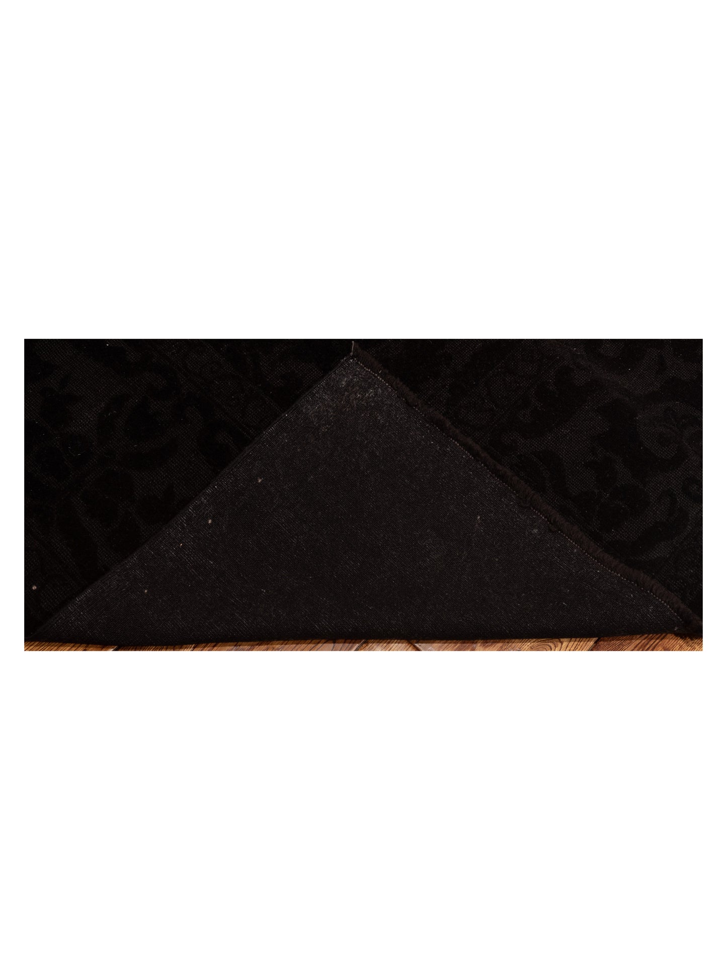 Vintage Black 8.3x10.1 Hand Knotted Rug