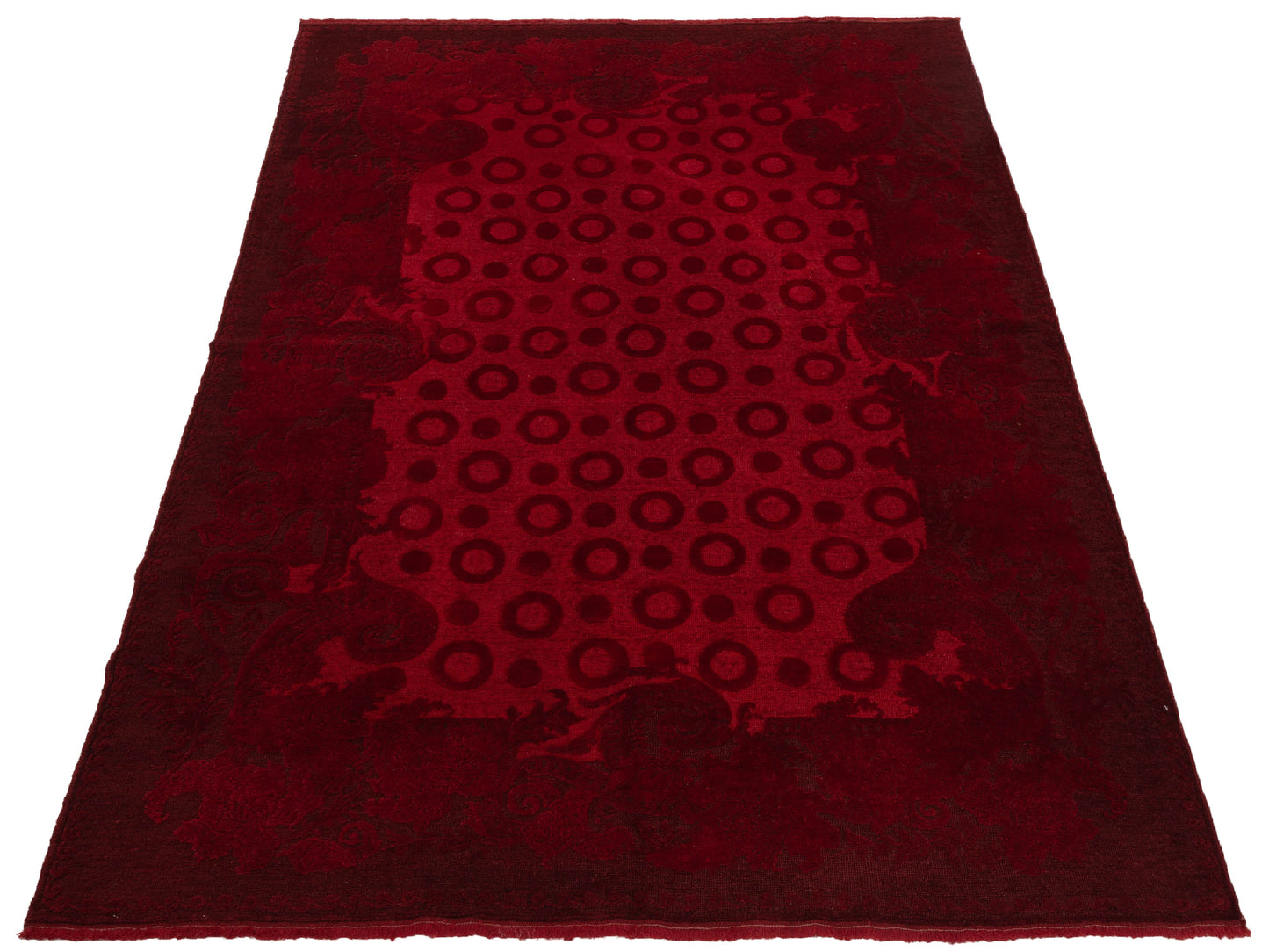 Vintage Red 6.10x9.5 Hand Knotted Rug