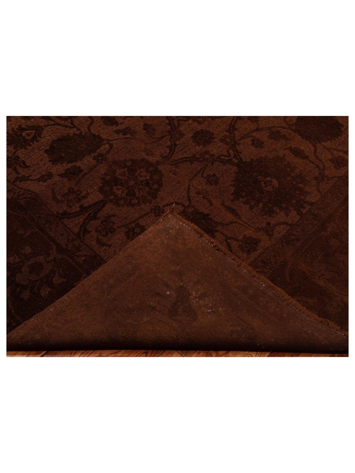 Vintage Dark Brown 6.10x9.8 Hand Knotted Rug