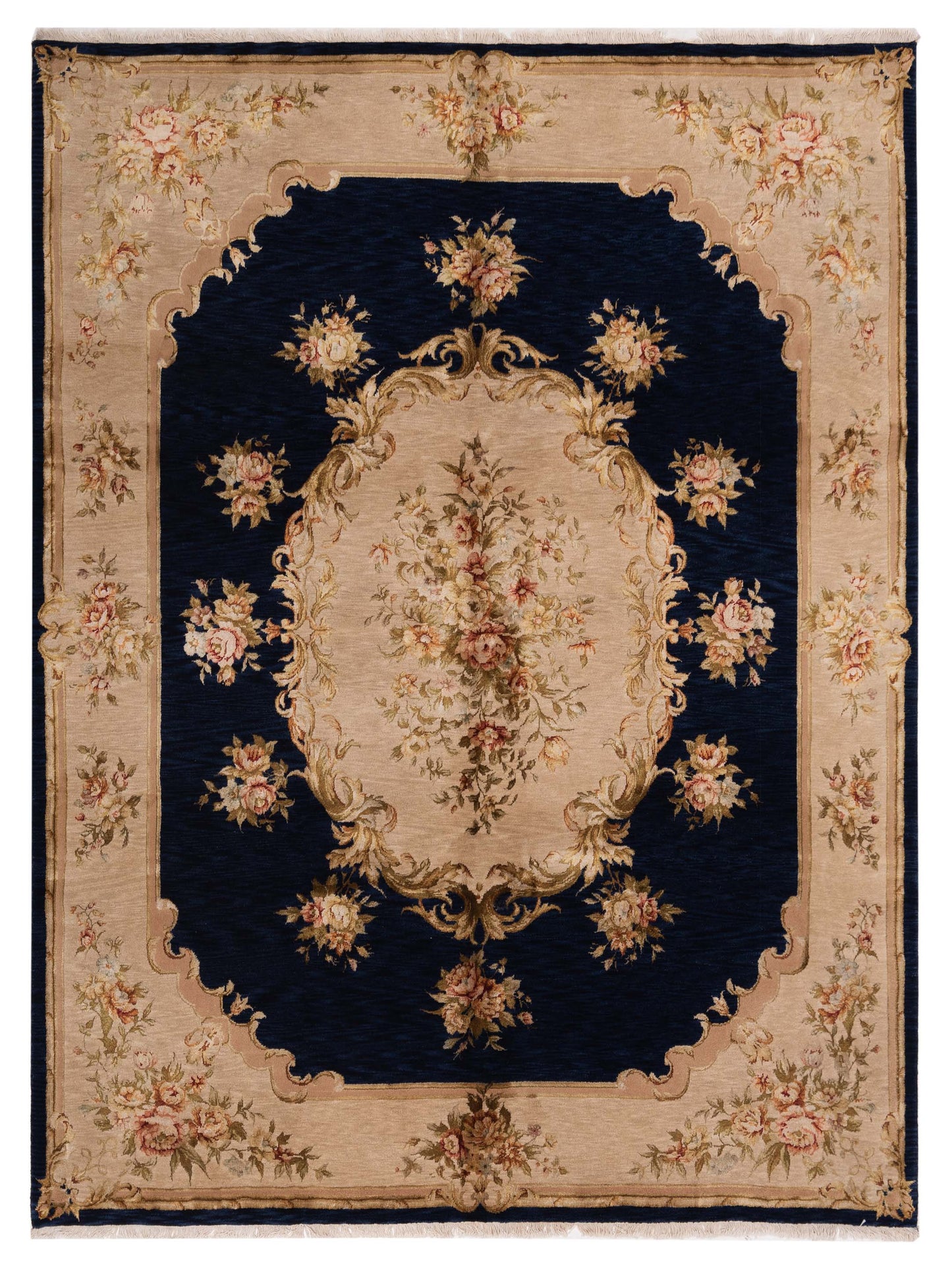 Rajpur Imperial Silk  Blue Ivory Traditional