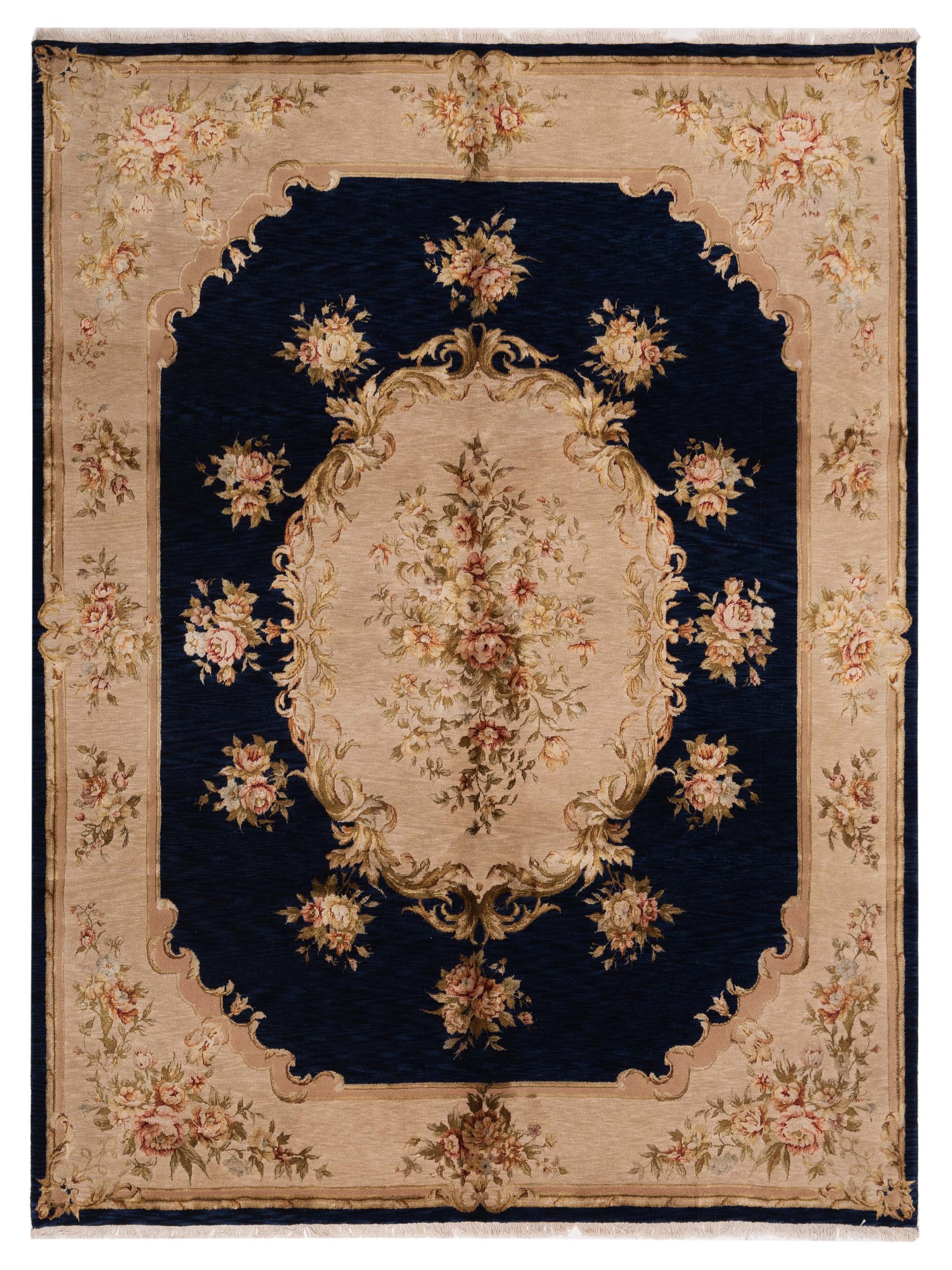 Rajpur Imperial Silk  Blue Ivory Traditional