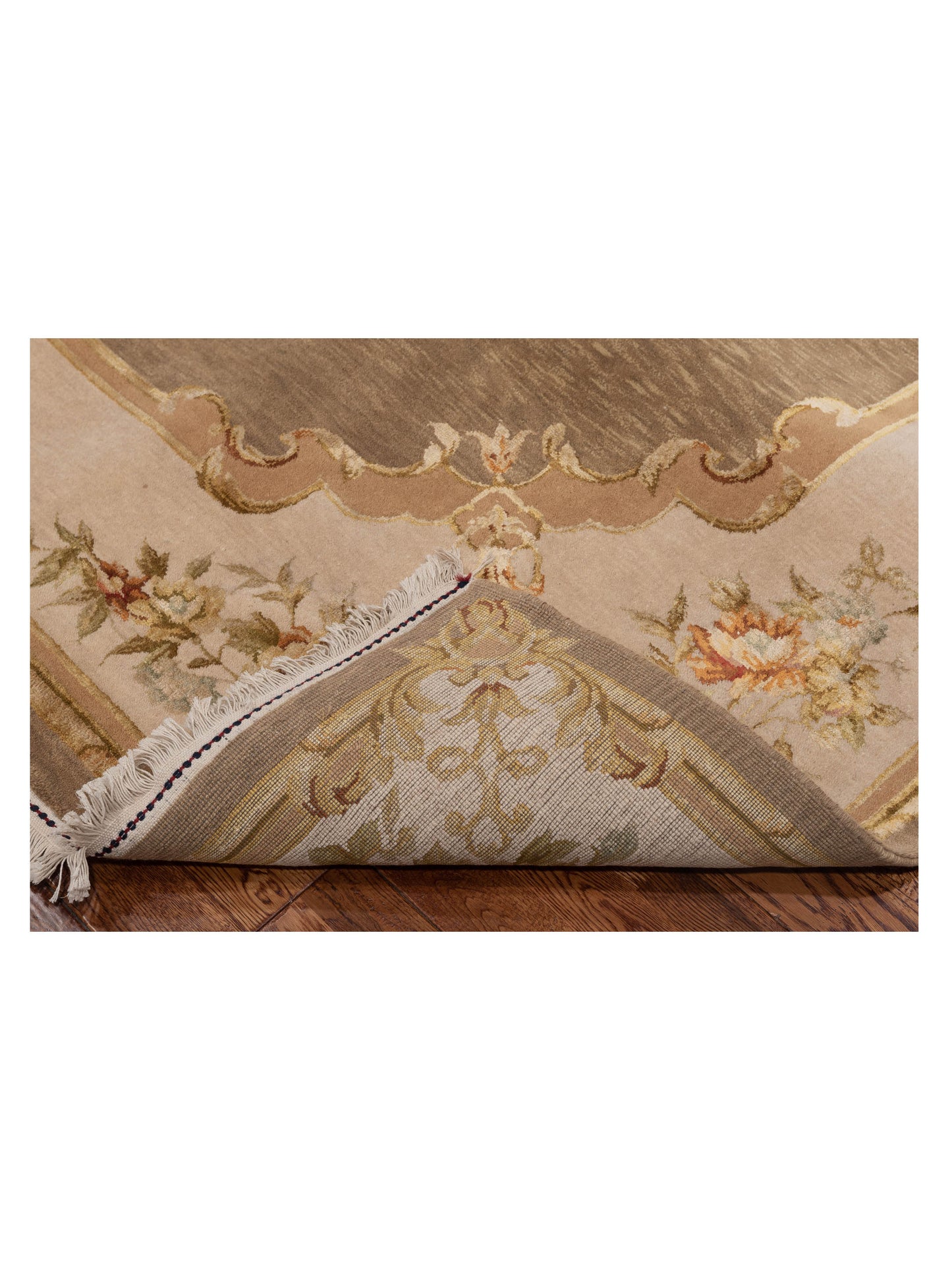 Javira Silk Tobacco Beige 7.10x9.9 Hand Knotted Rug