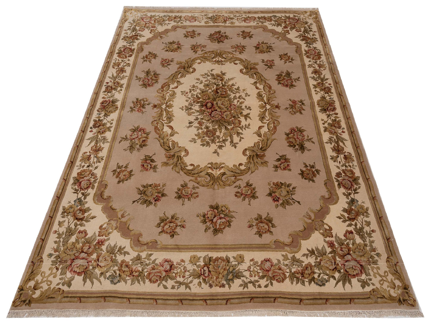 Artalya Silk Cream Ivory 8.4x10.6 Hand Knotted Rug