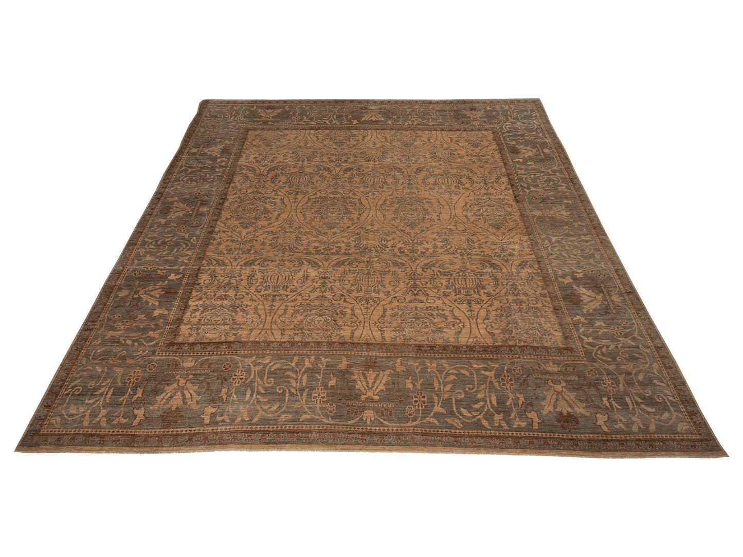 Elvaria Beige 16.7x16.7 Hand Knotted Rug