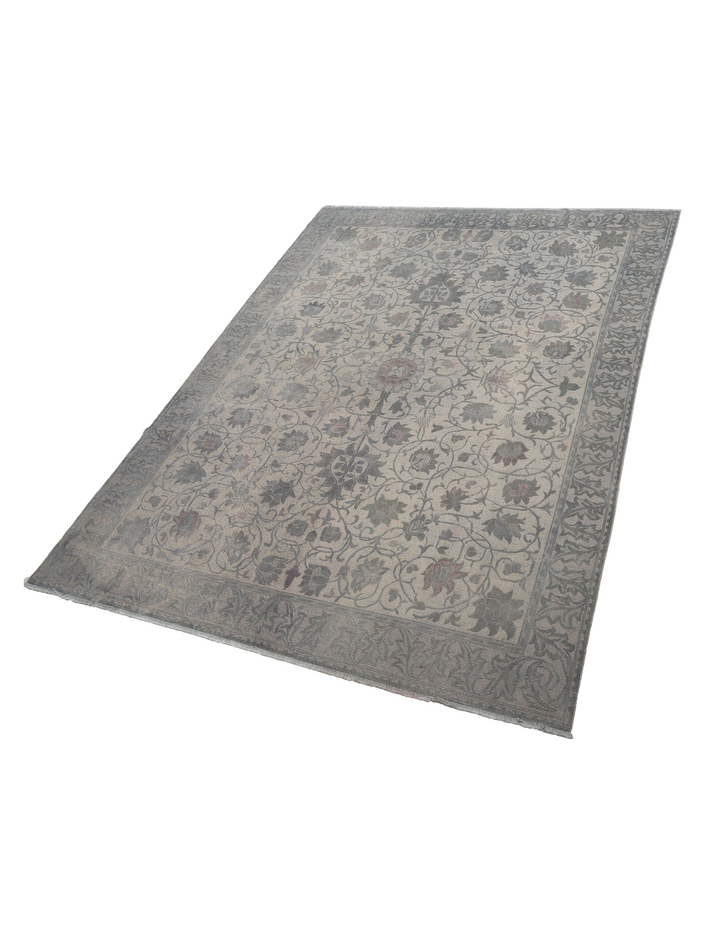 Vintage Gray 9.3x12.10 Hand Knotted Rug