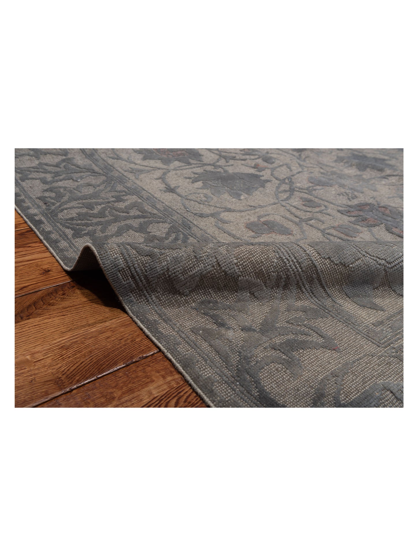 Vintage Gray 9.3x12.10 Hand Knotted Rug