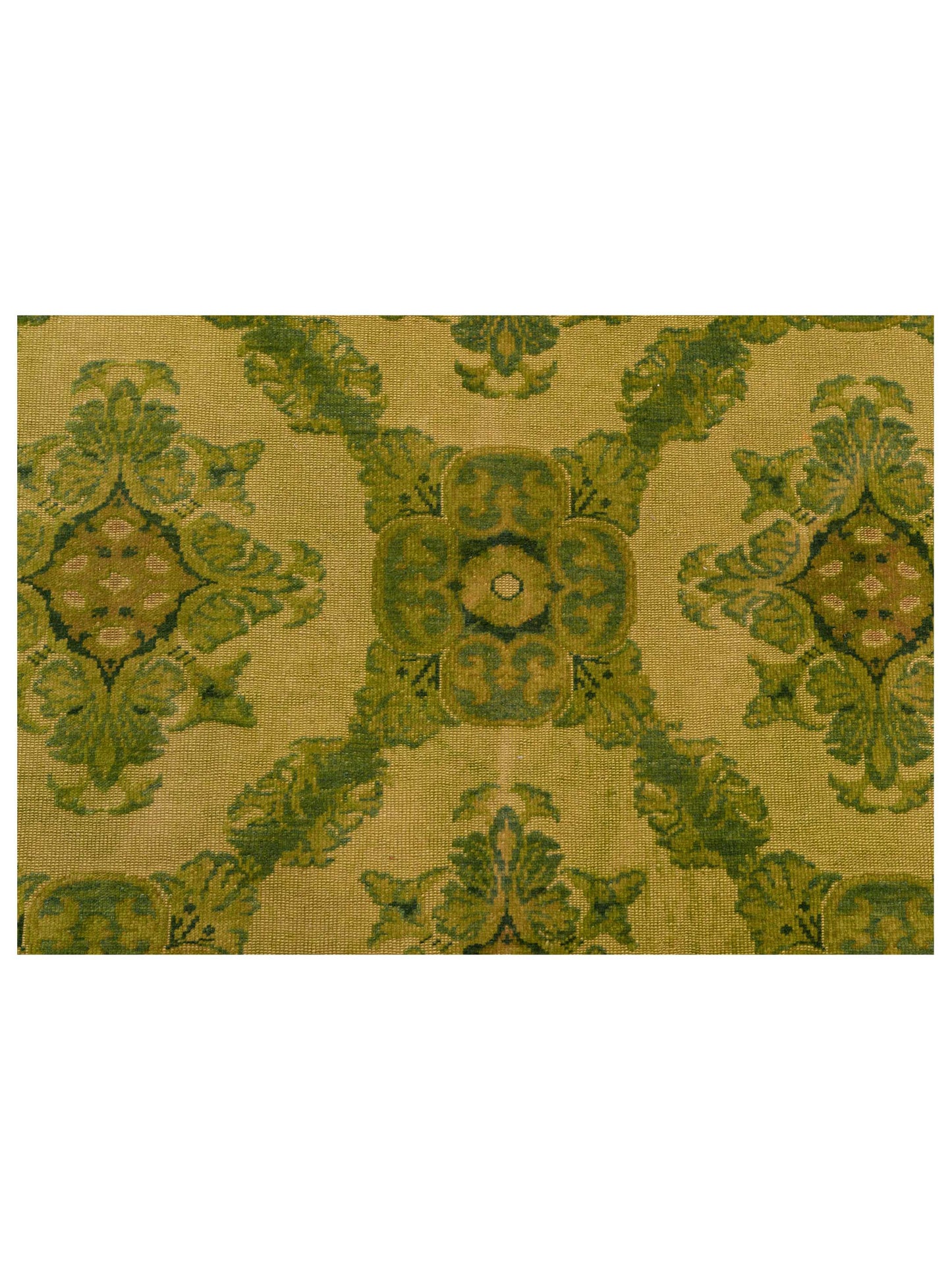 Vintage Green 6.9x9.2 Hand Knotted Rug