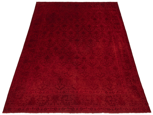 Vintage Red 9.4x11.11 Hand Knotted Rug