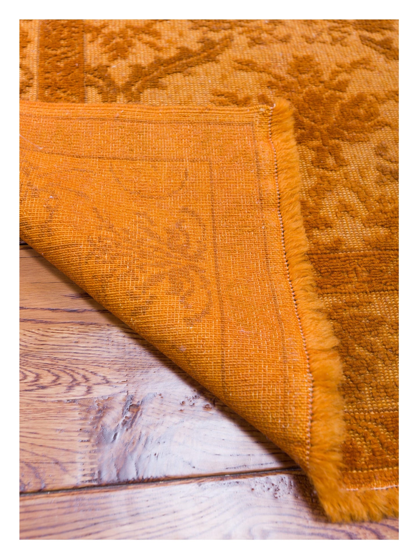Vintage Orange 4x5.8 Hand Knotted Rug