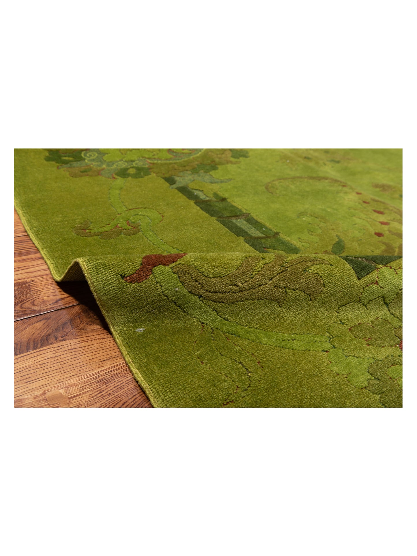 Vintage Green 8.7x11 Hand Knotted Rug