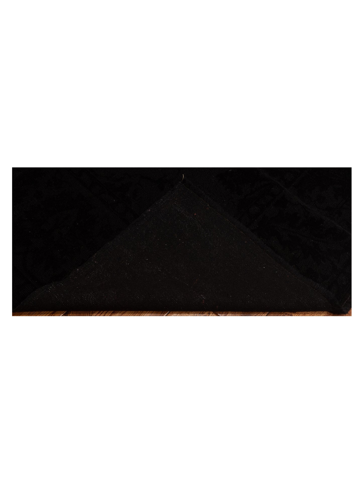 Vintage Black 8.4x9.8 Hand Knotted Rug