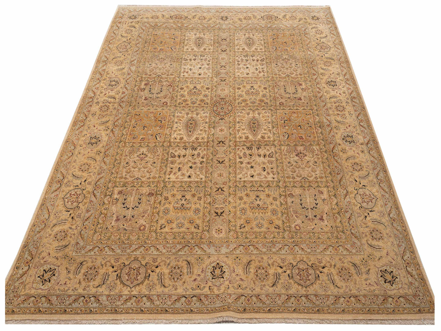 Jallira Ivory Gold 8.1x11.2 Hand Knotted Rug