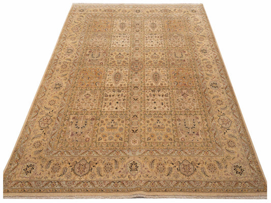 Jallira Ivory Gold 8.1x11.2 Hand Knotted Rug