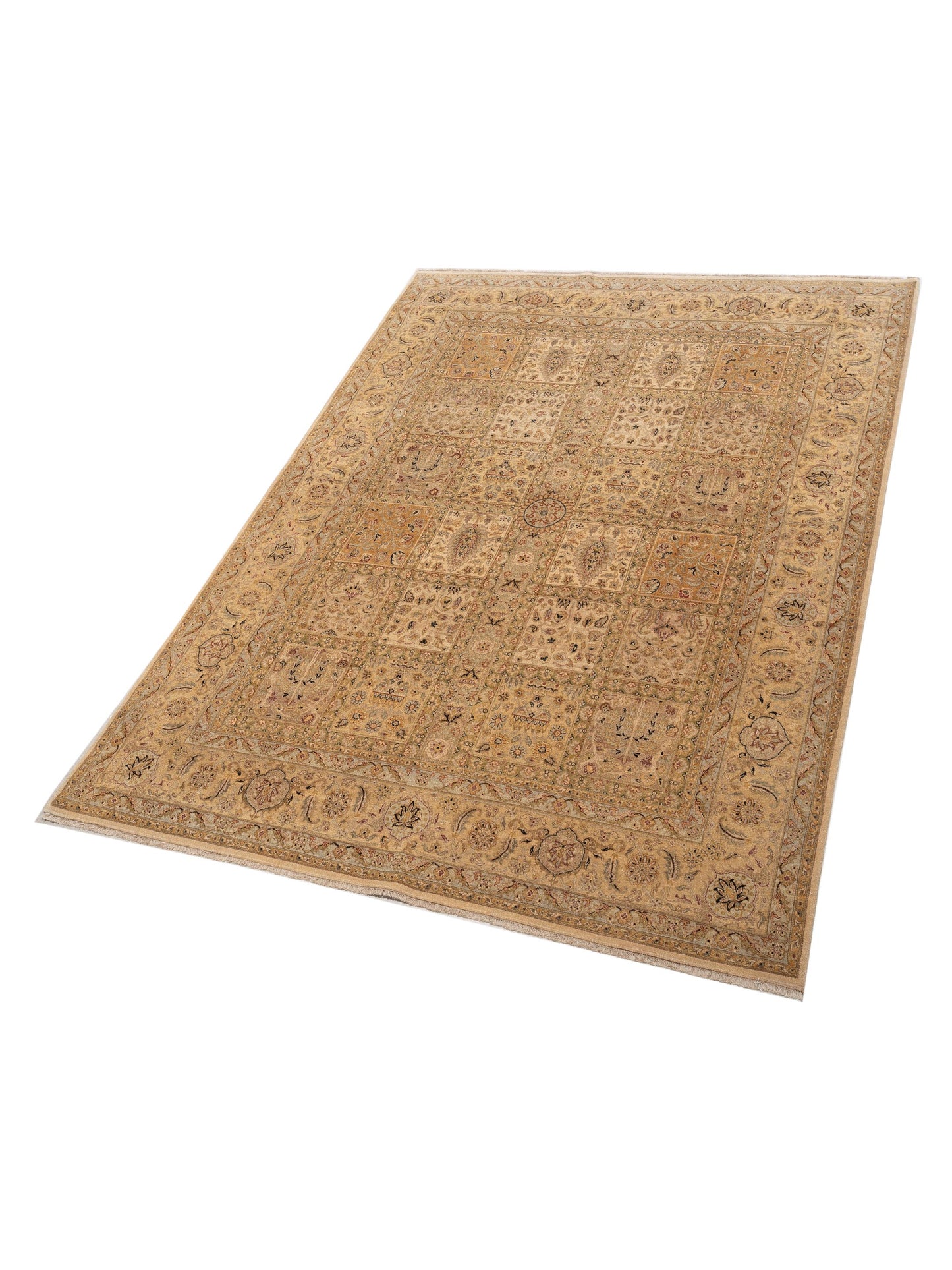 Jallira Ivory Gold 8.1x11.2 Hand Knotted Rug