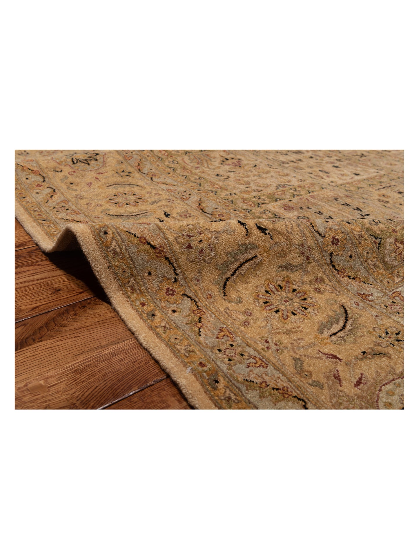 Jallira Ivory Gold 8.1x11.2 Hand Knotted Rug