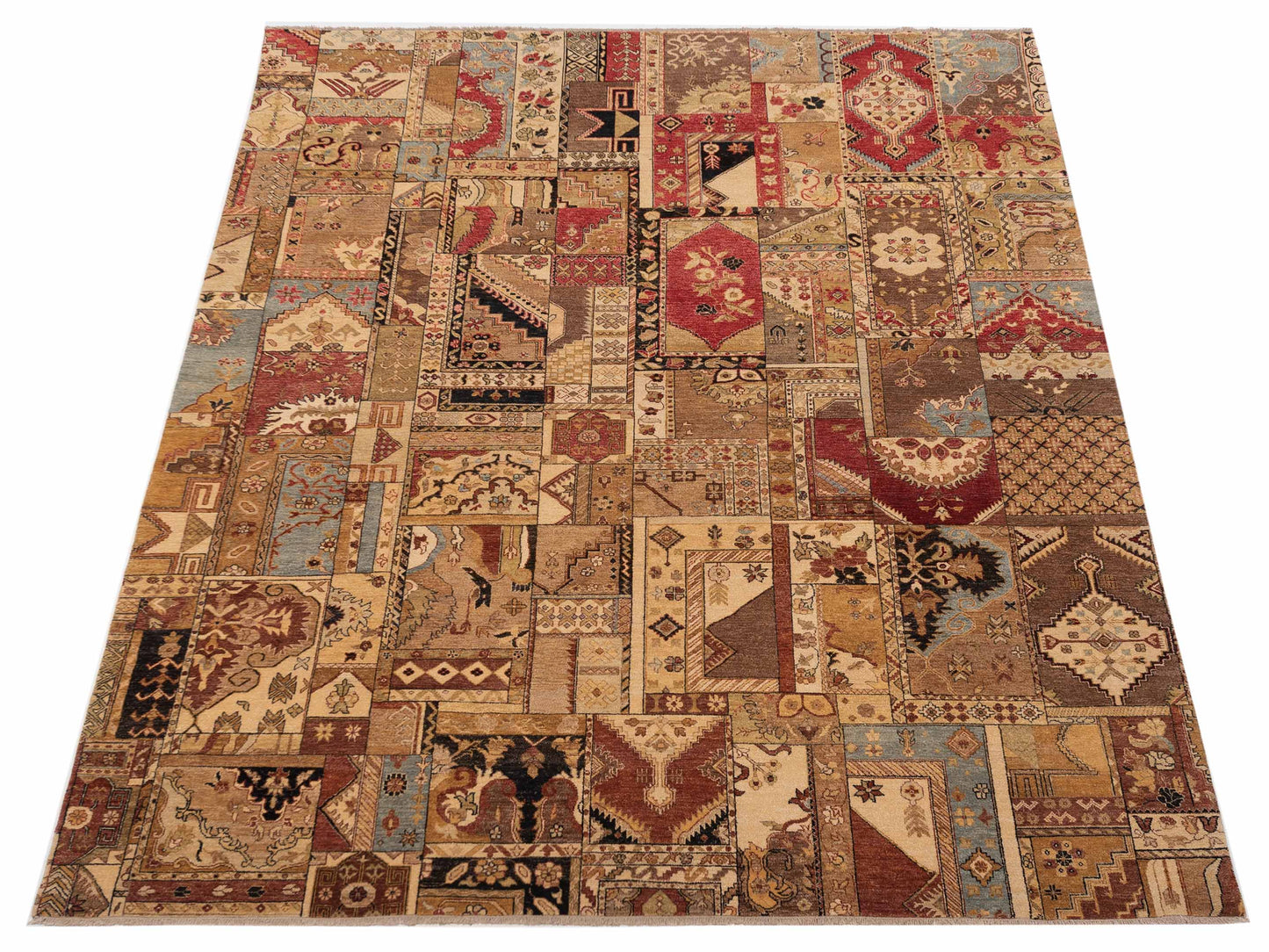 Zardun Multi Multi 8.10x11.10 Hand Knotted Rug