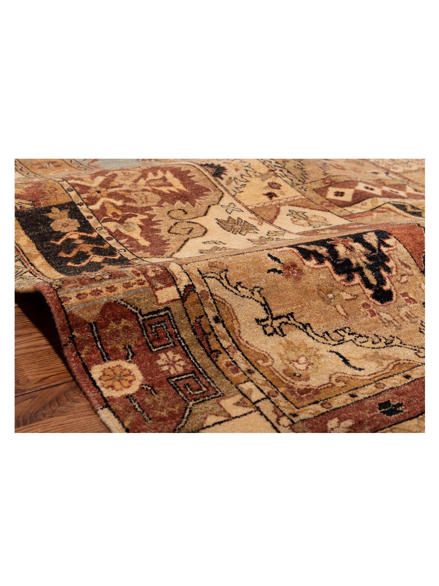 Zardun Multi Multi 8.10x11.10 Hand Knotted Rug