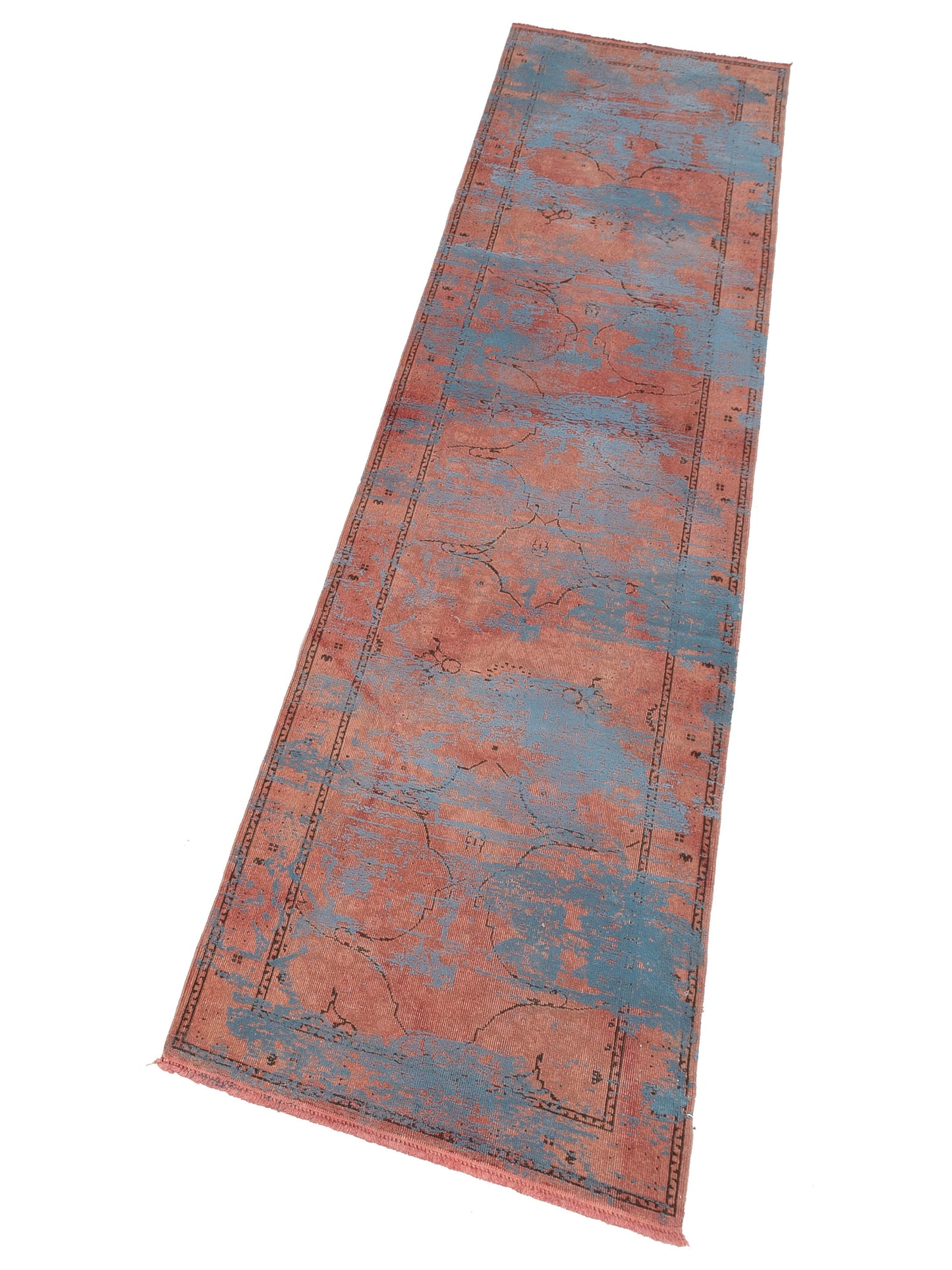 Vintage Pink 2.10x96 Hand Knotted Rug