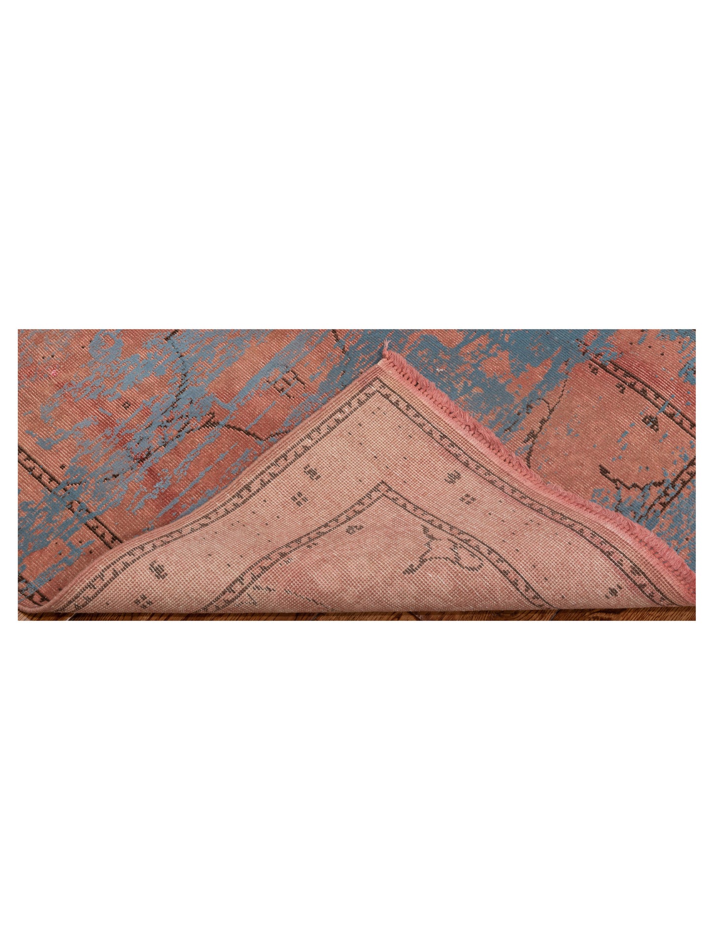 Vintage Pink 2.10x96 Hand Knotted Rug