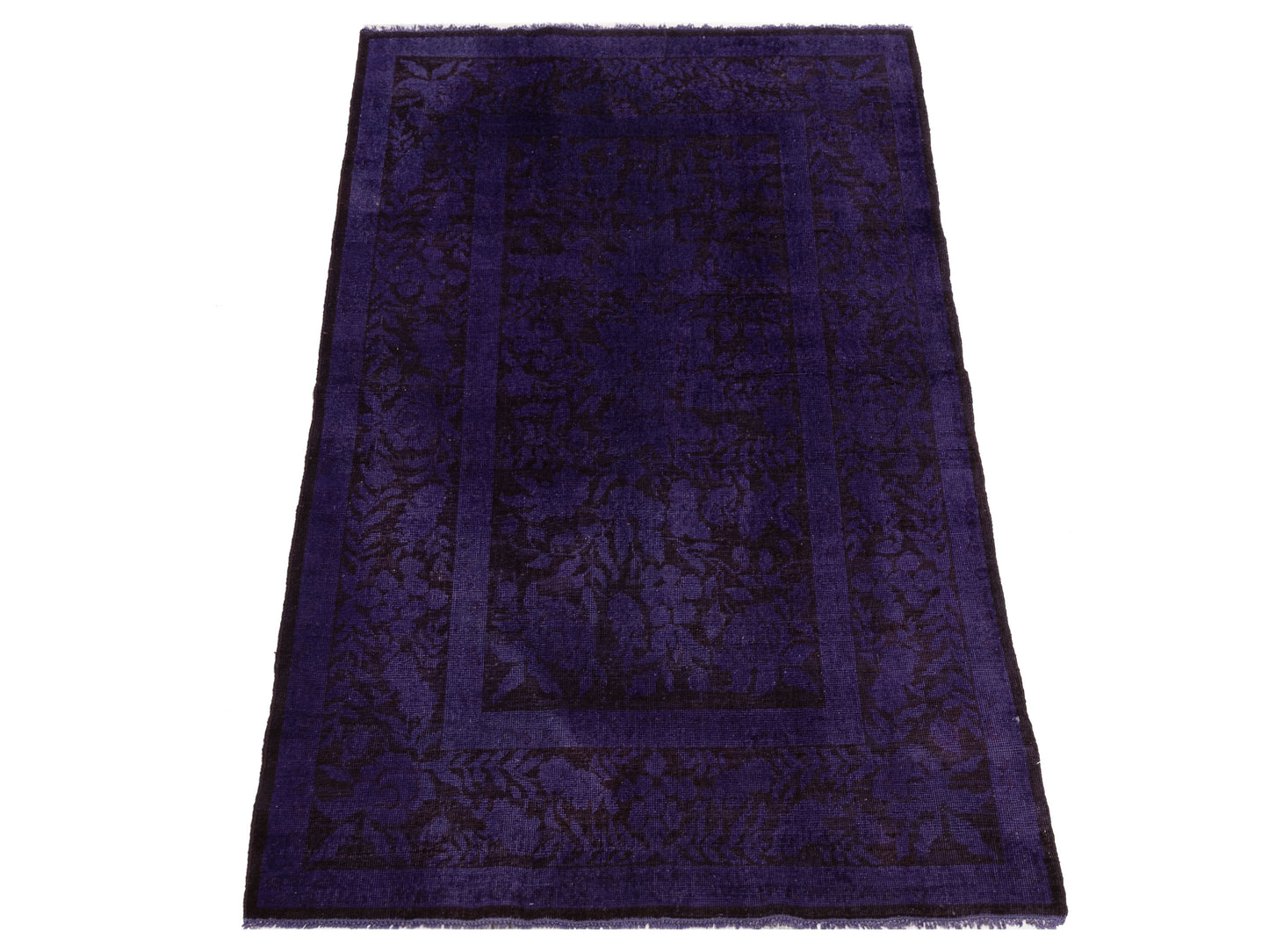 Vintage Purple 4.11x7.10 Hand Knotted Rug