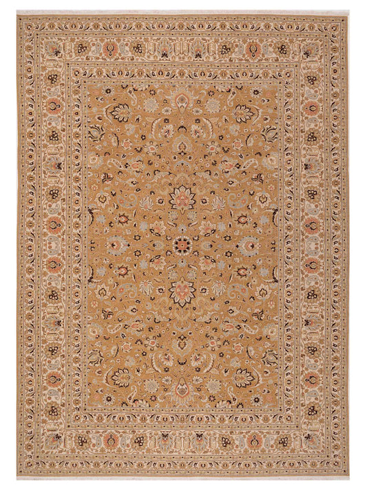 Petalyn Gold Ivory 10.1x13.10 Hand Knotted Rug