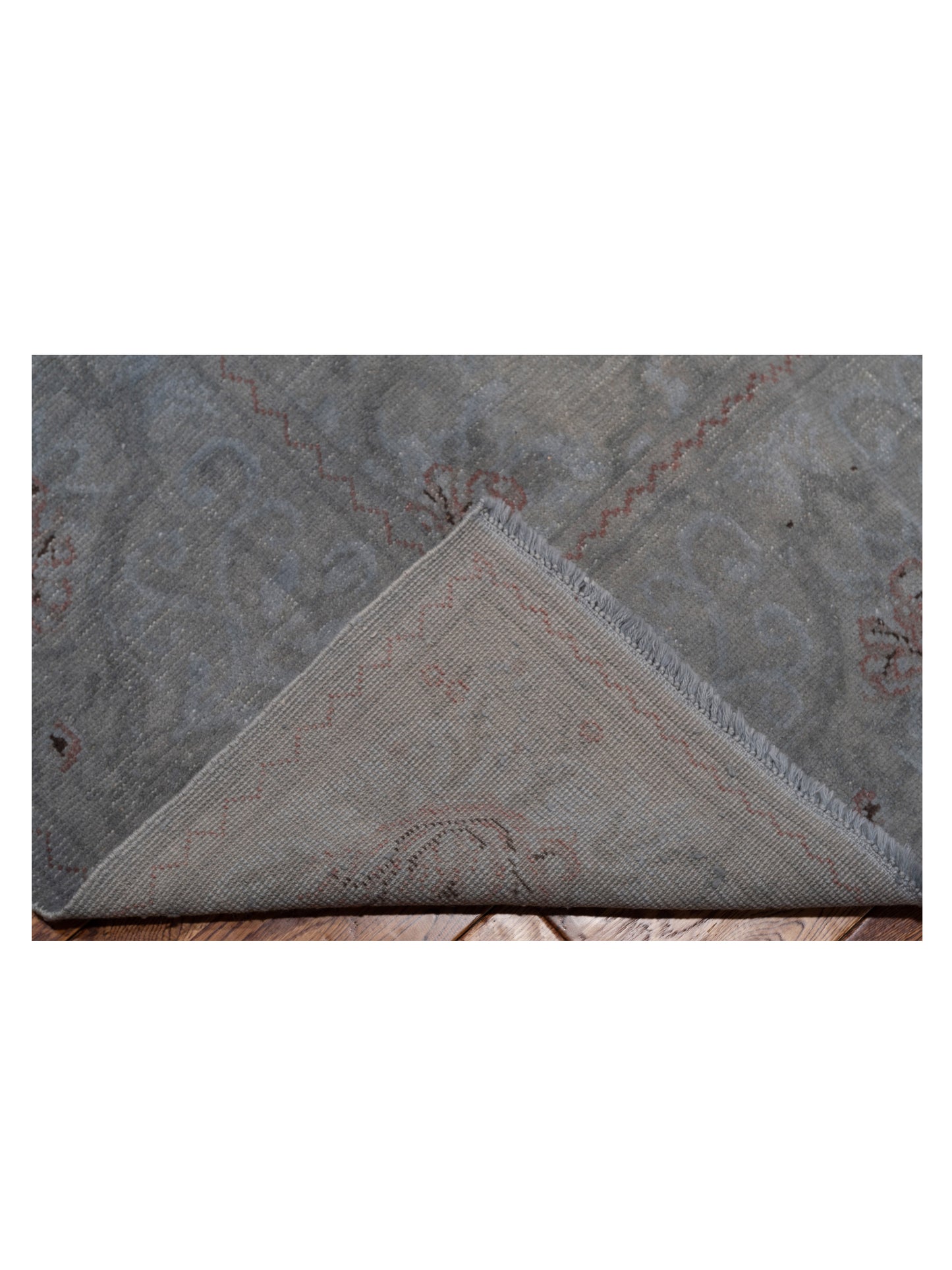 Vintage Gray 11.11x15.2 Hand Knotted Rug