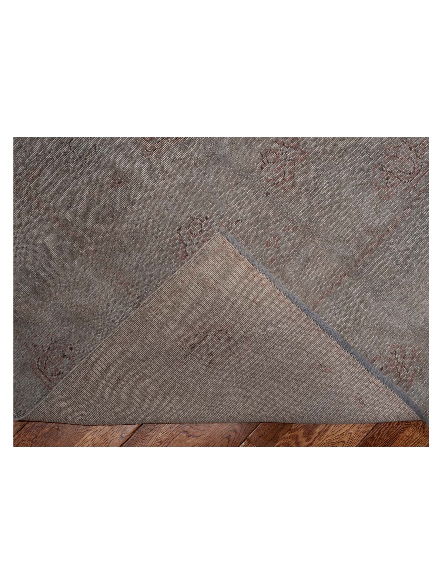 Vintage Gray 12x14.8 Hand Knotted Rug