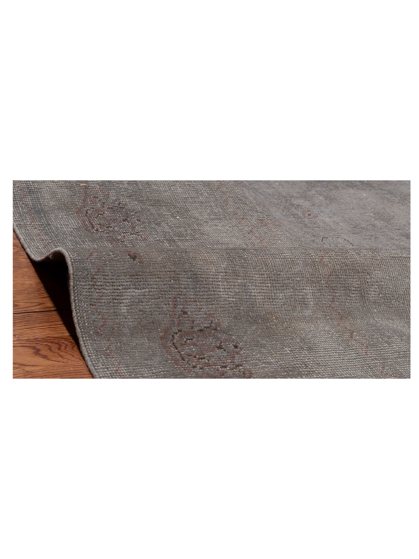 Vintage Gray 12x14.8 Hand Knotted Rug