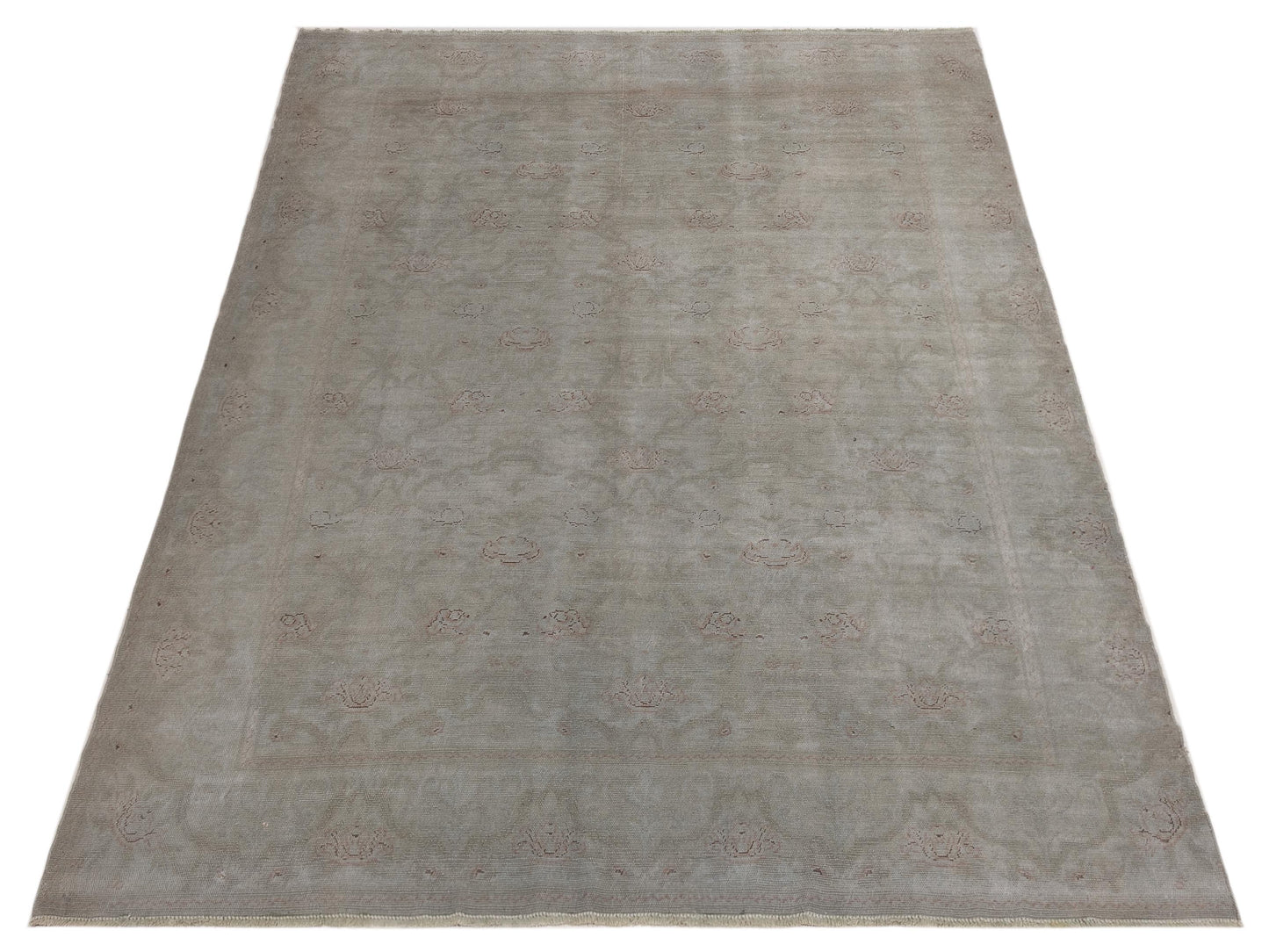 Vintage Silver 8.5x11.5 Hand Knotted Rug
