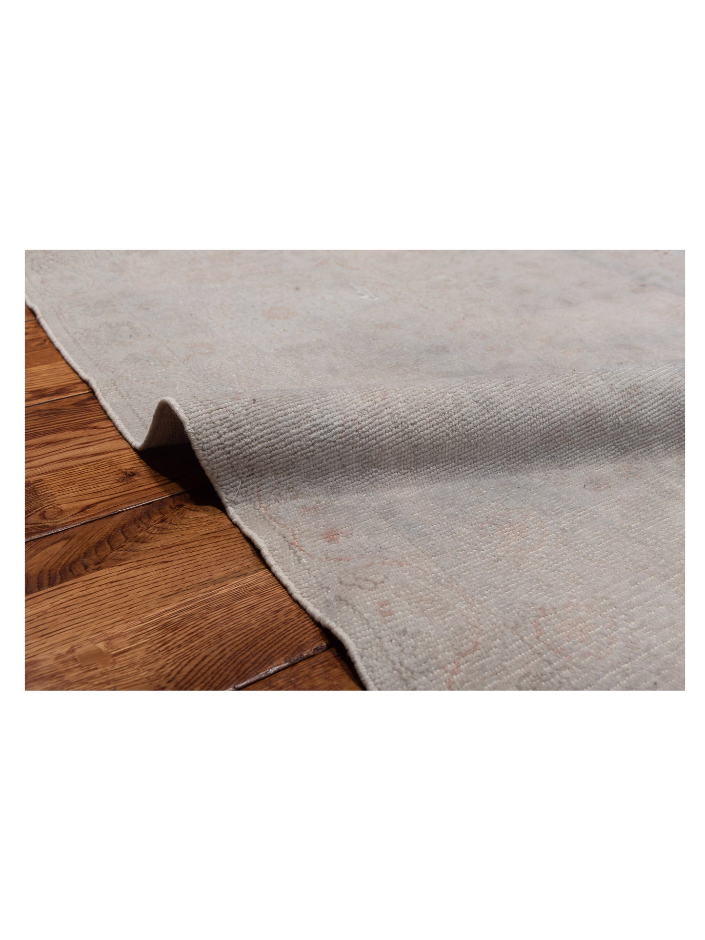 Vintage Silver 8.11x11.4 Hand Knotted Rug