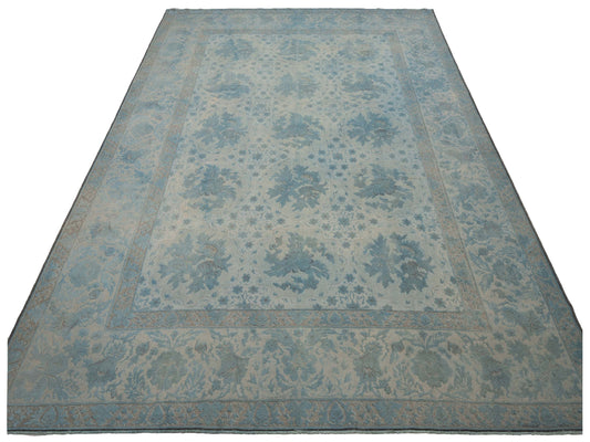 Vintage Blue 10x14 Hand Knotted Rug