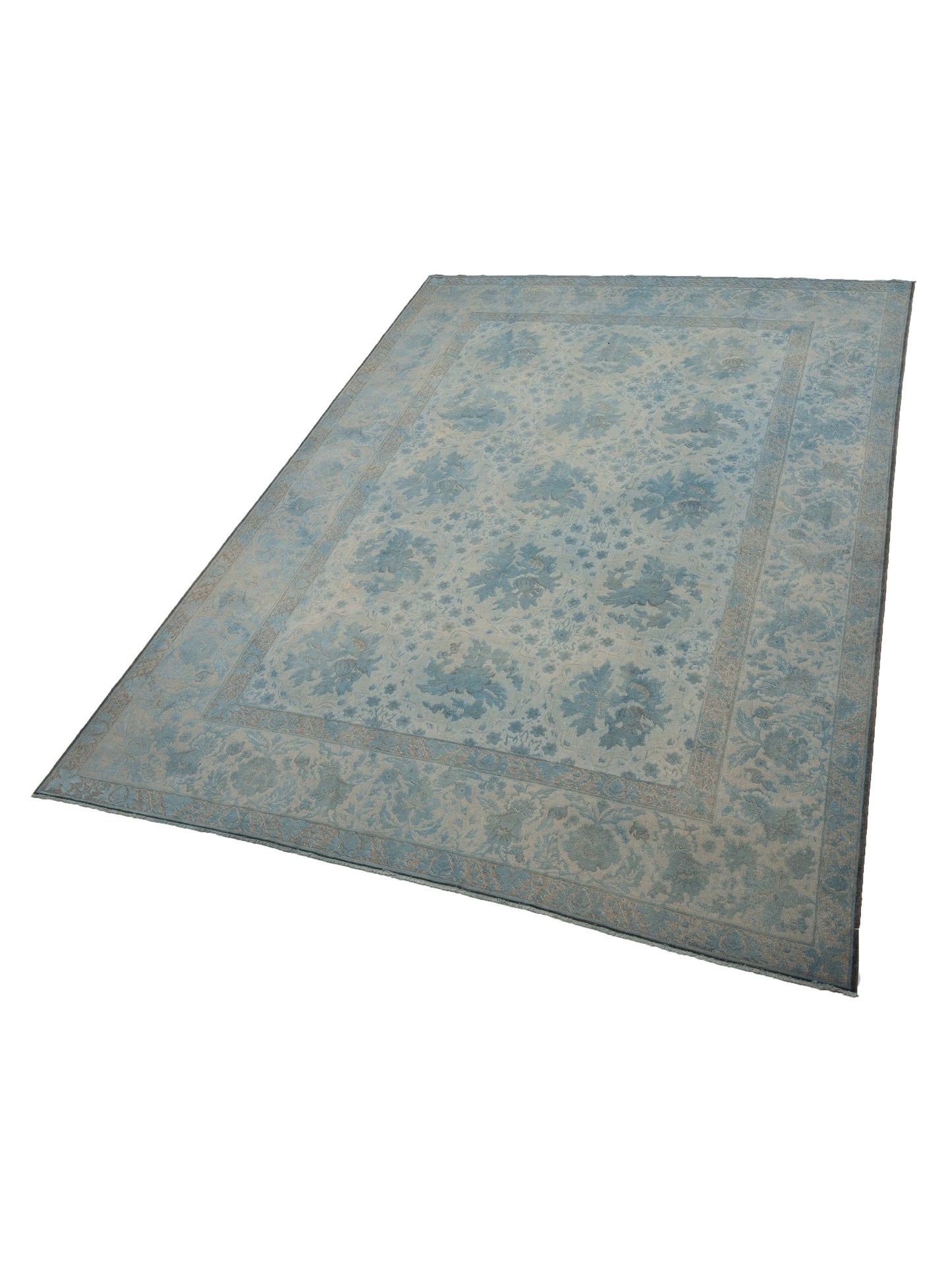 Vintage Blue 10x14 Hand Knotted Rug
