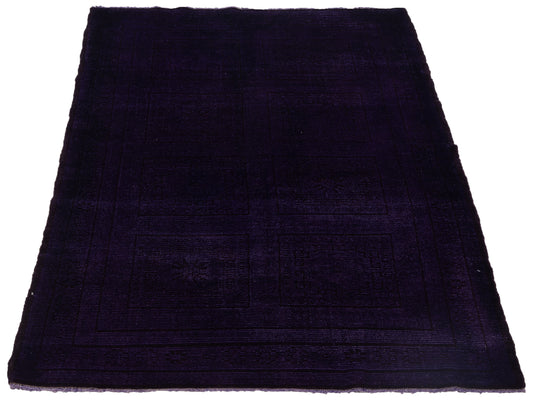Vintage Purple 4.3x6.11 Hand Knotted Rug