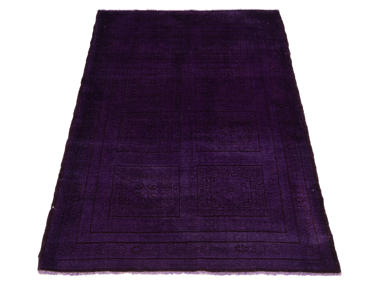 Vintage Purple 4.3x6.11 Hand Knotted Rug