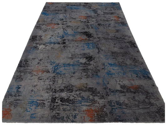 Vintage Multi 9.11x13.8 Hand Knotted Rug