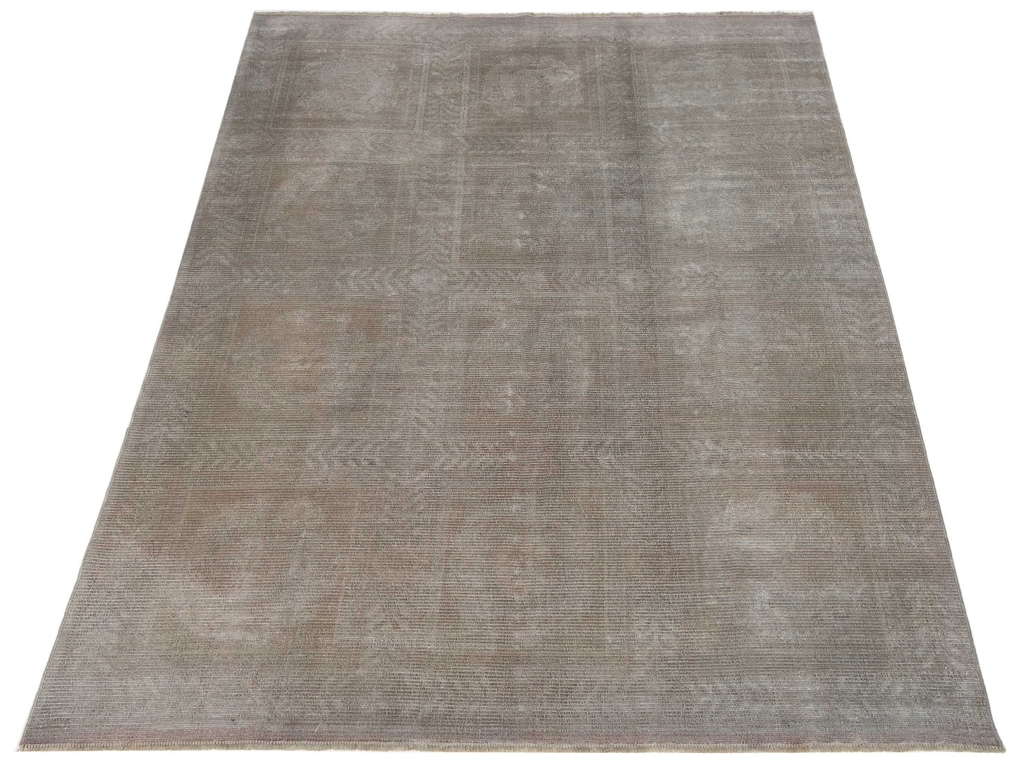 Vintage Gray 7.7x11.3 Hand Knotted Rug