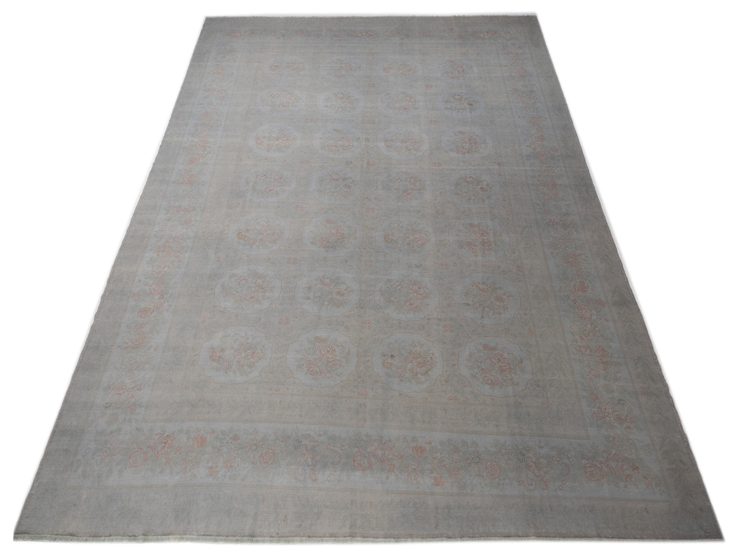 Vintage Silver 12x16.7 Hand Knotted Rug
