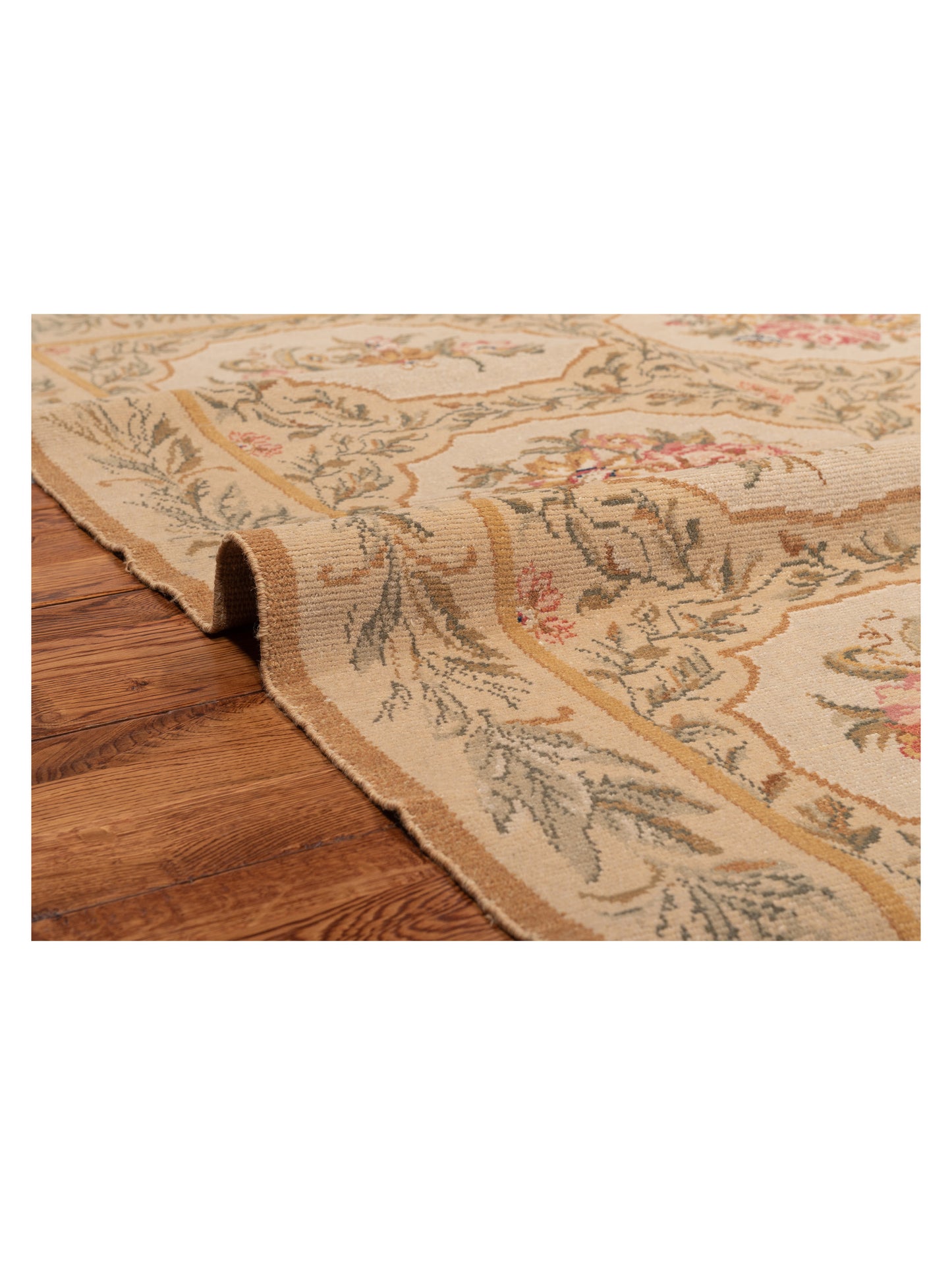Petalyn Ivory Ivory 5.1x6.6 Hand Knotted Rug
