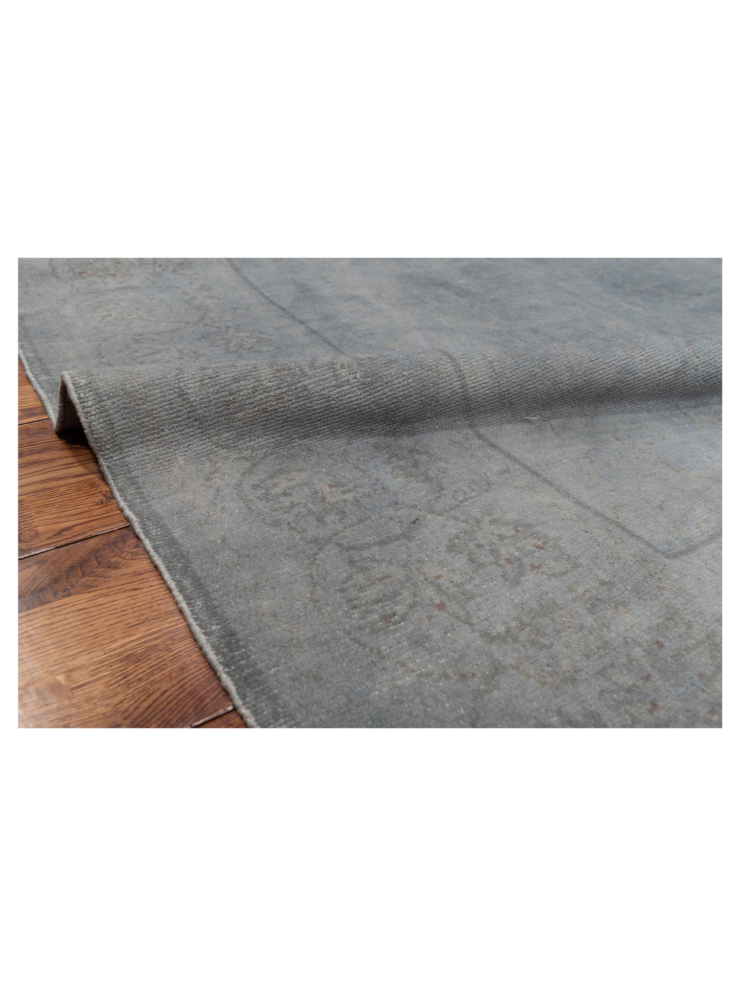 Vintage Gray 8.1x10.1 Hand Knotted Rug