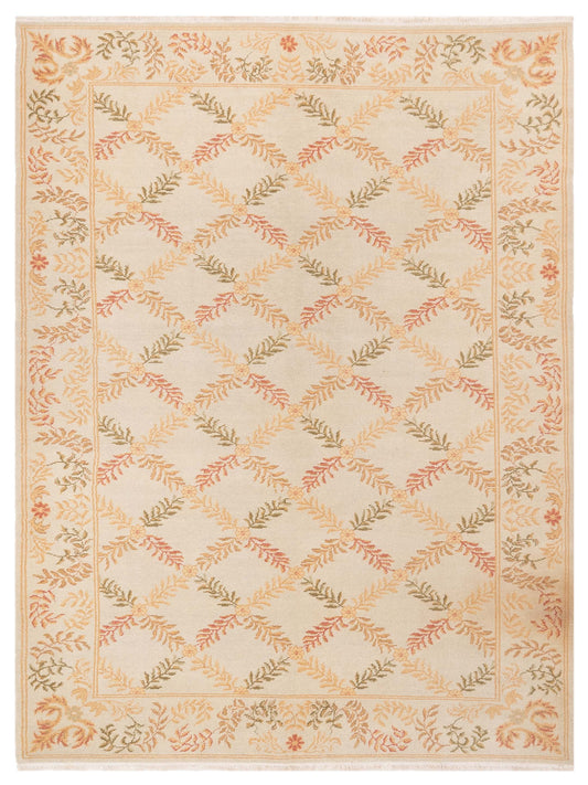Petalyn Ivory 6.1x8.9 Hand Knotted Rug