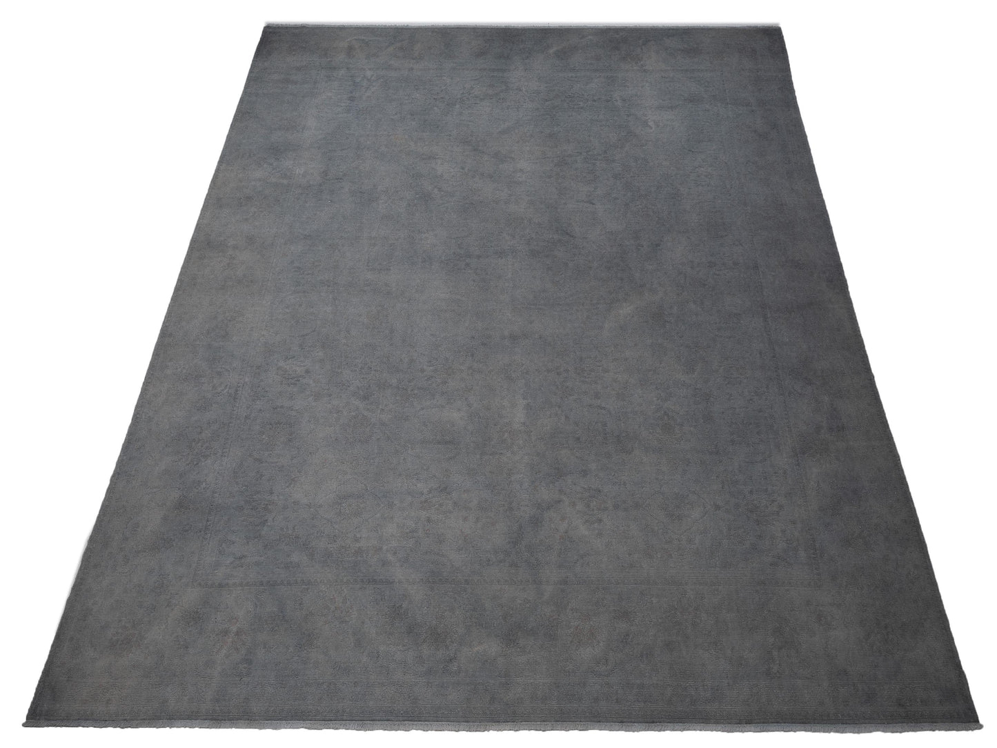 Vintage Silver 12.4x15.7 Hand Knotted Rug