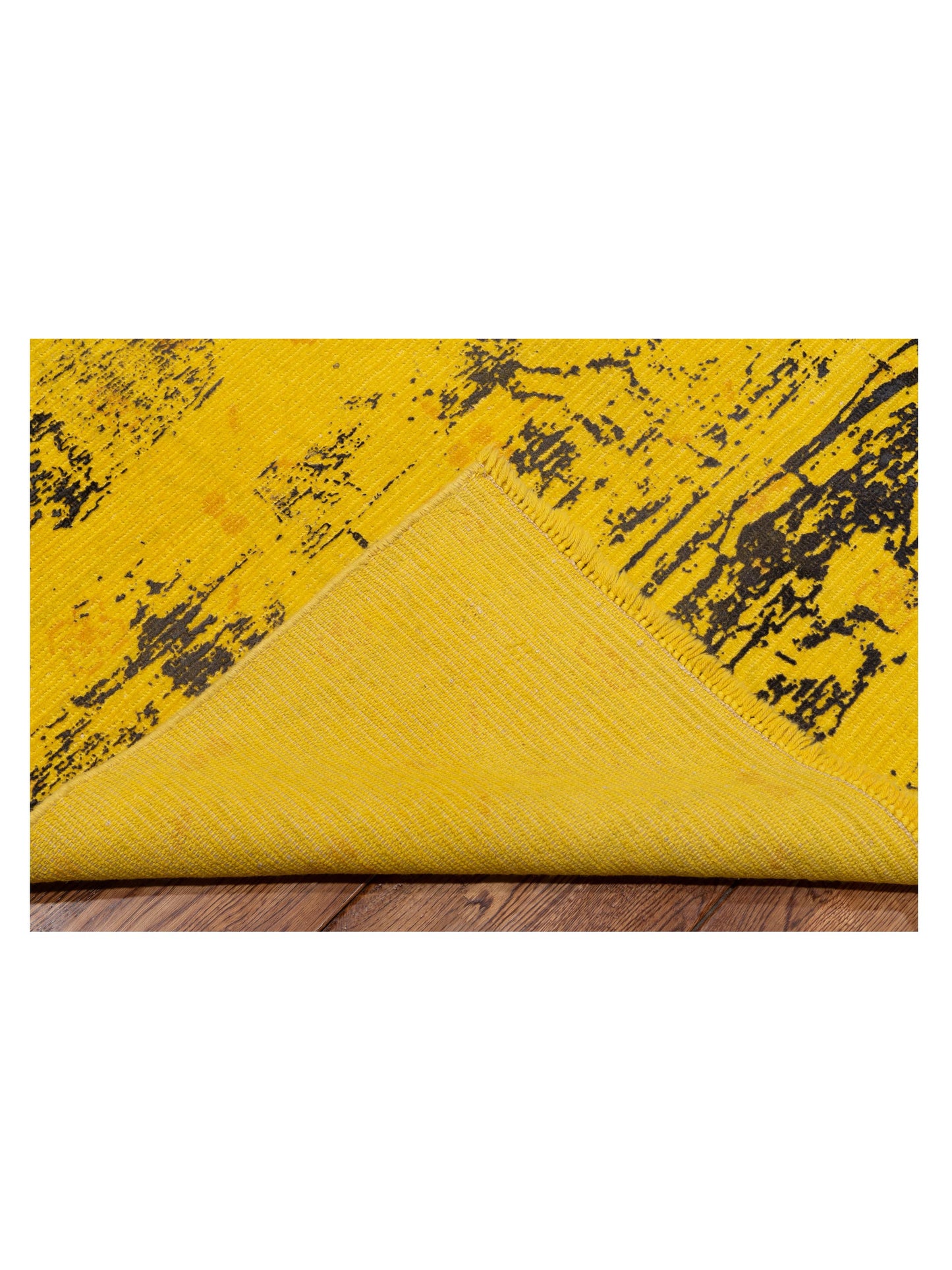 Vintage Yellow 8.11x11.5 Hand Knotted Rug