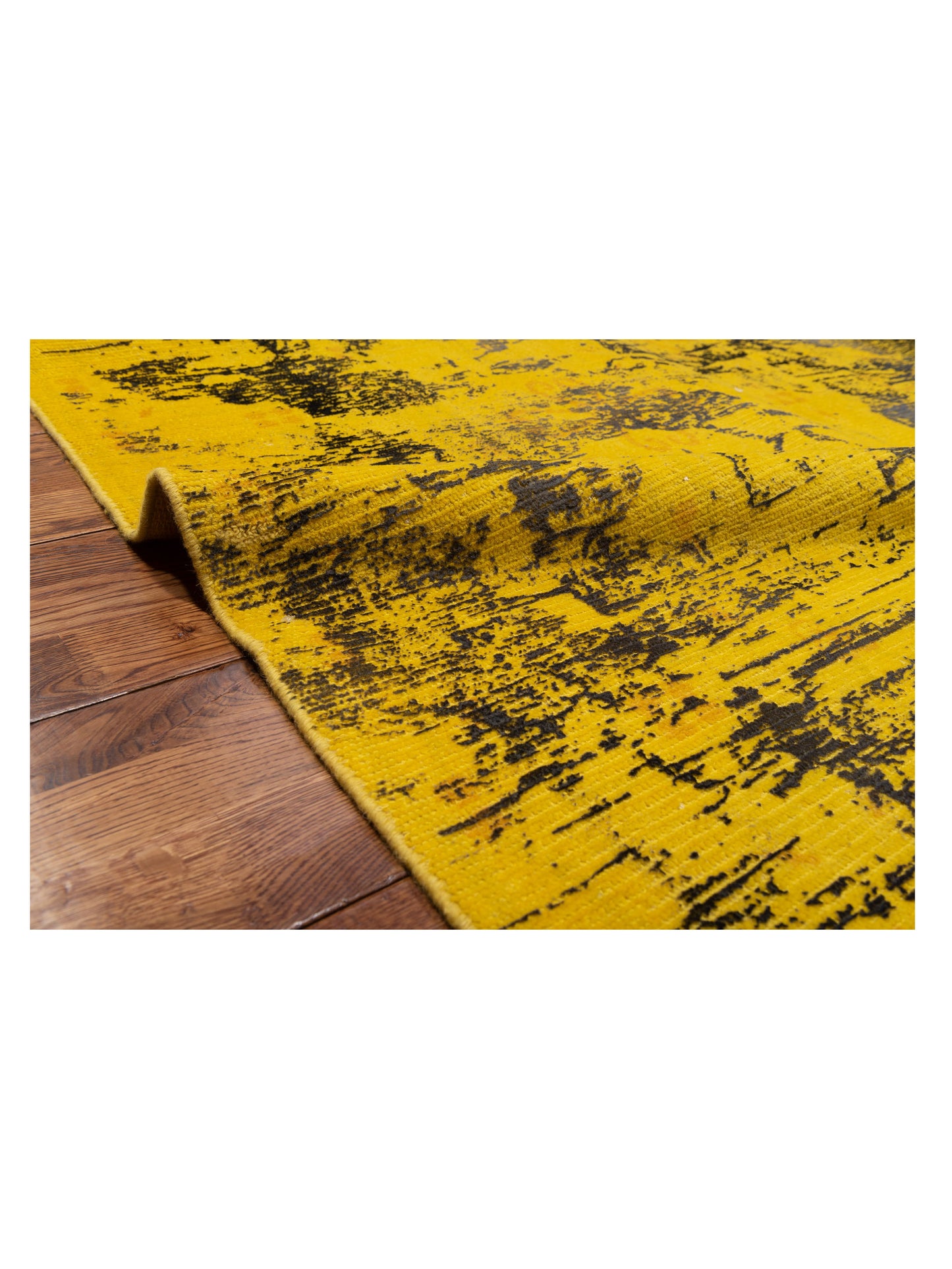 Vintage Yellow 8.11x11.5 Hand Knotted Rug