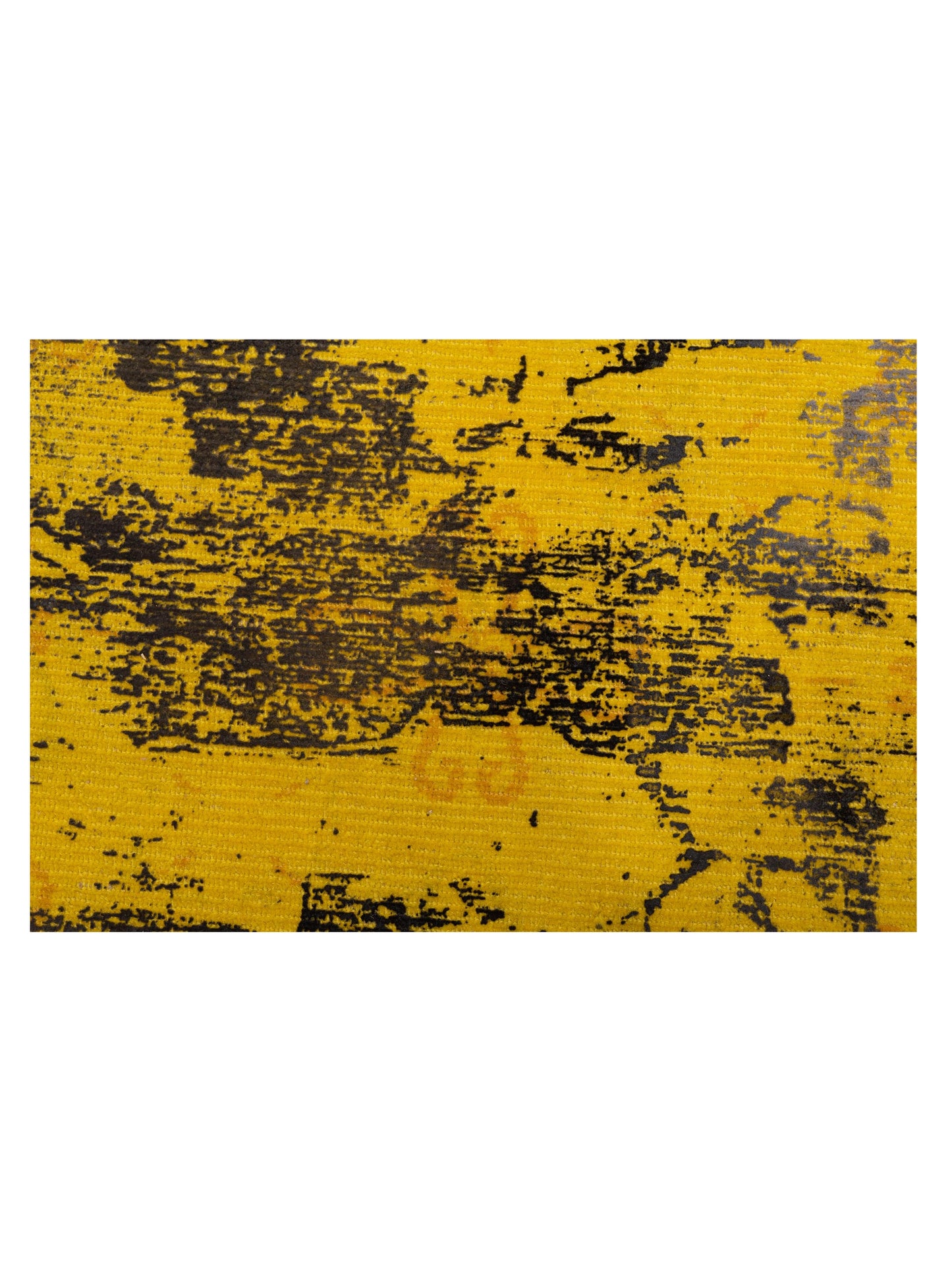 Vintage Yellow 8.11x11.5 Hand Knotted Rug