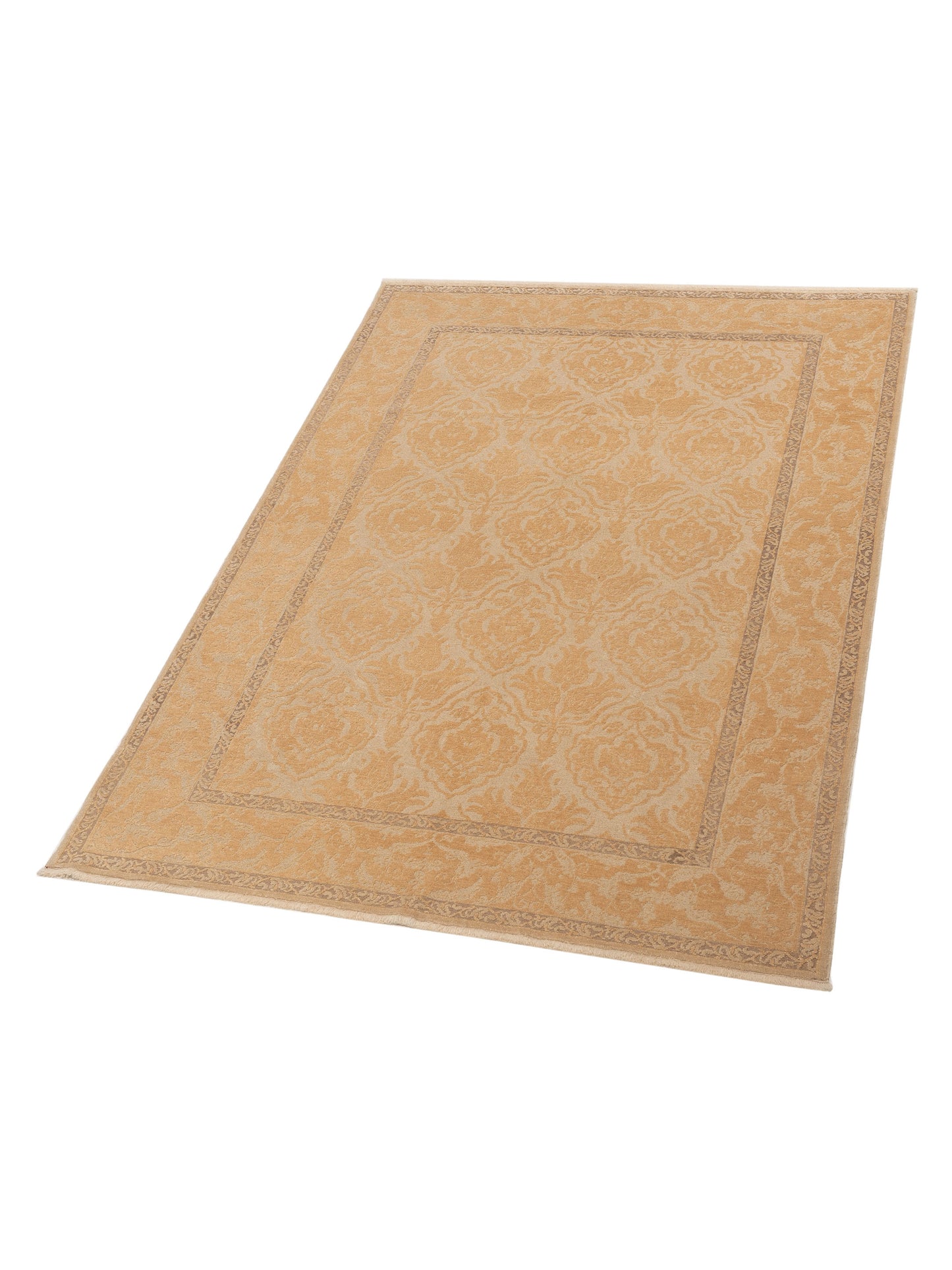 Defnera Cream Gold 6.3x9 Hand Knotted Rug