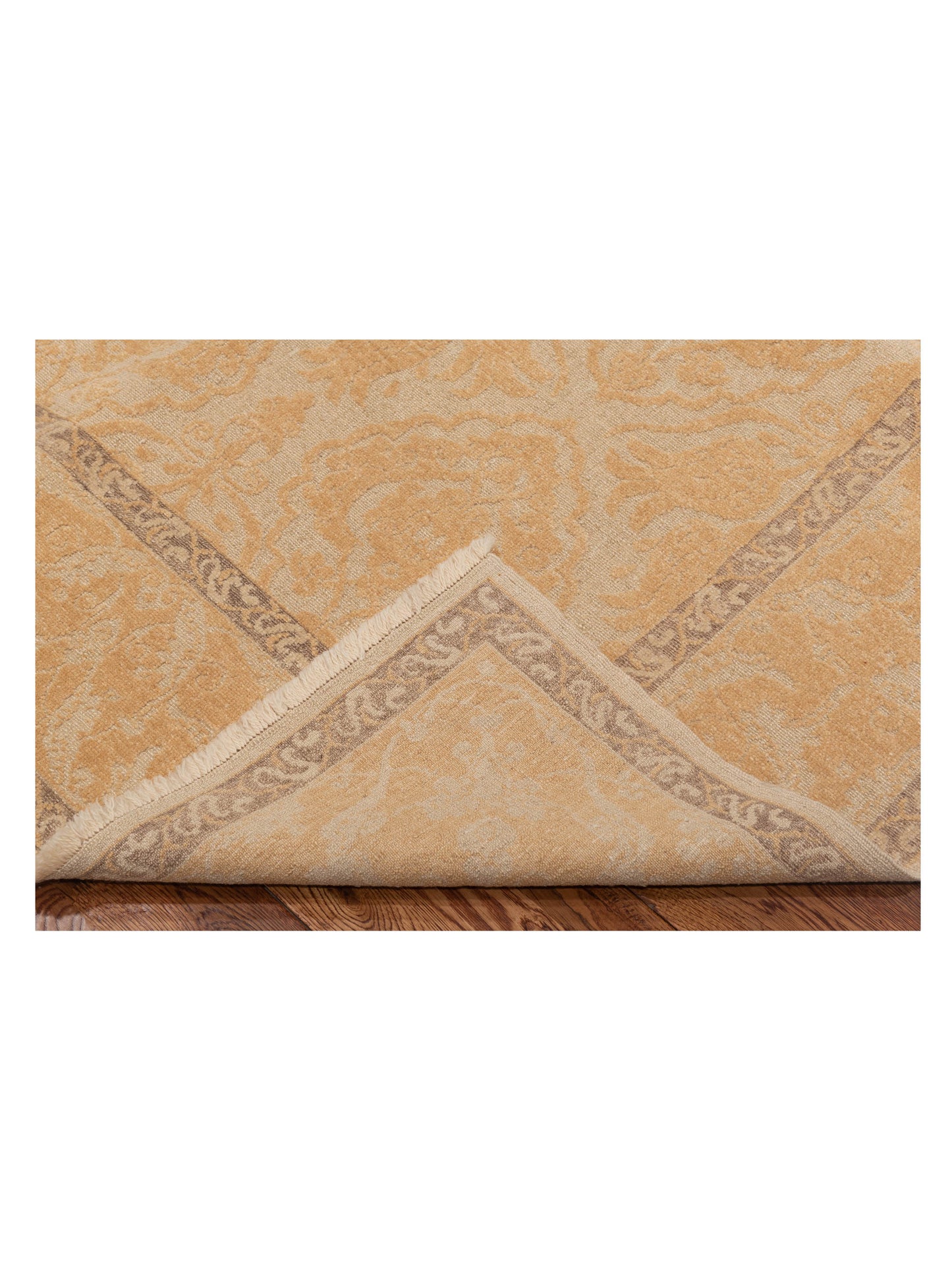 Defnera Cream Gold 6.3x9 Hand Knotted Rug